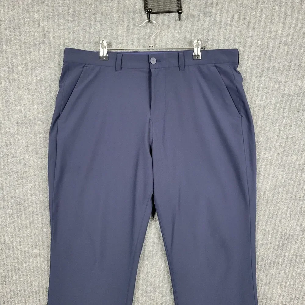 MIZZEN + MAIN Blue Helmsman Slim Performance Chino Pants Golf Preppy SIZE 36x30